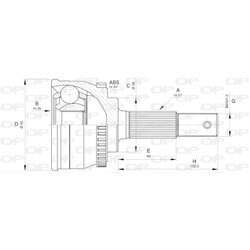 Sada kĺbov hnacieho hriadeľa OPEN PARTS CVJ5522.10