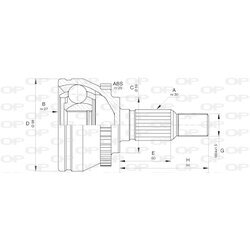 Sada kĺbov hnacieho hriadeľa OPEN PARTS CVJ5636.10