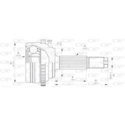 Sada kĺbov hnacieho hriadeľa OPEN PARTS CVJ5645.10