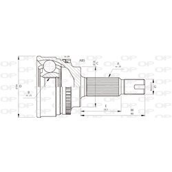 Sada kĺbov hnacieho hriadeľa OPEN PARTS CVJ5717.10