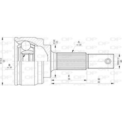 Sada kĺbov hnacieho hriadeľa OPEN PARTS CVJ5752.10