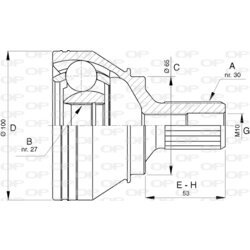 Sada kĺbov hnacieho hriadeľa OPEN PARTS CVJ5761.10