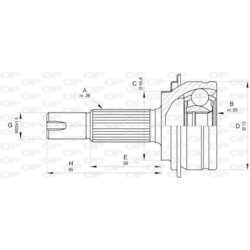 Sada kĺbov hnacieho hriadeľa OPEN PARTS CVJ5818.10