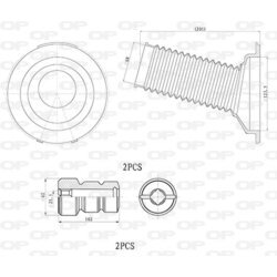 Ochranná sada tlmiča proti prachu OPEN PARTS DCK5016.04