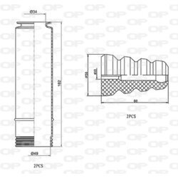 Ochranná sada tlmiča proti prachu OPEN PARTS DCK5089.04