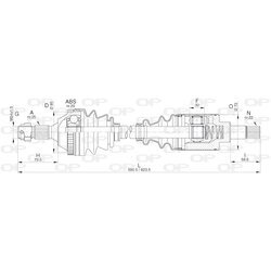 Hnací hriadeľ OPEN PARTS DRS6270.00