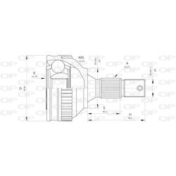 Sada kĺbov hnacieho hriadeľa OPEN PARTS CVJ5216.10