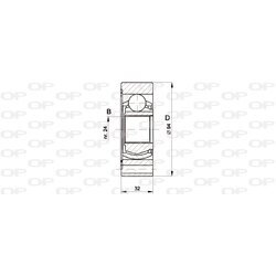 Sada kĺbov hnacieho hriadeľa OPEN PARTS CVJ5416.20