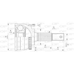 Sada kĺbov hnacieho hriadeľa OPEN PARTS CVJ5614.10