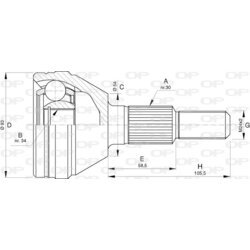 Sada kĺbov hnacieho hriadeľa OPEN PARTS CVJ5737.10