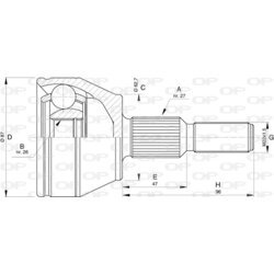 Sada kĺbov hnacieho hriadeľa OPEN PARTS CVJ5751.10