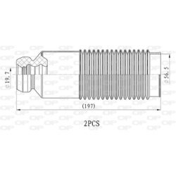 Ochranná sada tlmiča proti prachu OPEN PARTS DCK5110.02