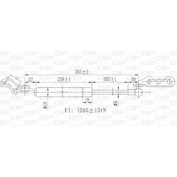 Pneumatická pružina, Batožinový/nákladný priestor OPEN PARTS GSR6026.10 - obr. 1