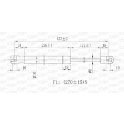 Plynová vzpera, kapota motora OPEN PARTS GSR6093.00