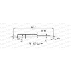 Pneumatická pružina, Batožinový/nákladný priestor OPEN PARTS GSR6518.00 - obr. 1