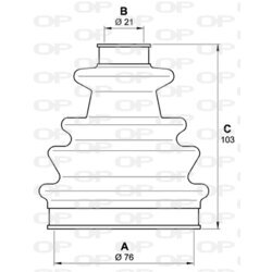 Manžeta hnacieho hriadeľa - opravná sada OPEN PARTS SJK7080.00 - obr. 1