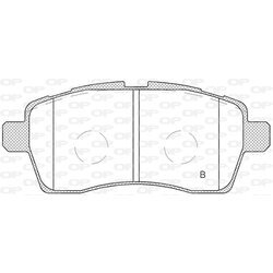 Sada brzdových platničiek kotúčovej brzdy OPEN PARTS BPA1833.02 - obr. 1