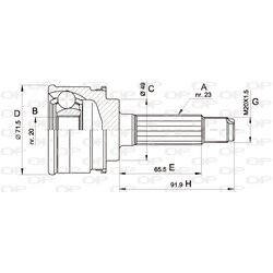 Sada kĺbov hnacieho hriadeľa OPEN PARTS CVJ5348.10