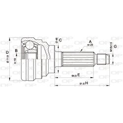 Sada kĺbov hnacieho hriadeľa OPEN PARTS CVJ5490.10