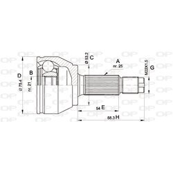 Sada kĺbov hnacieho hriadeľa OPEN PARTS CVJ5514.10