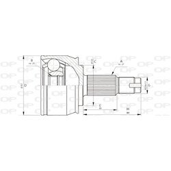 Sada kĺbov hnacieho hriadeľa OPEN PARTS CVJ5708.10