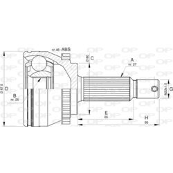 Sada kĺbov hnacieho hriadeľa OPEN PARTS CVJ5786.10