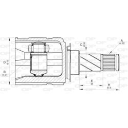 Sada kĺbov hnacieho hriadeľa OPEN PARTS CVJ5823.20