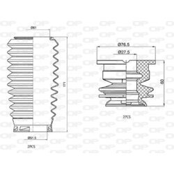 Ochranná sada tlmiča proti prachu OPEN PARTS DCK5027.04