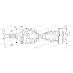 Hnací hriadeľ OPEN PARTS DRS6153.00