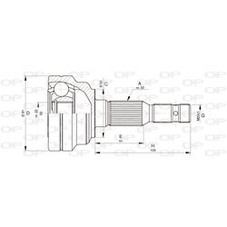 Sada kĺbov hnacieho hriadeľa OPEN PARTS CVJ5281.10