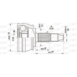 Sada kĺbov hnacieho hriadeľa OPEN PARTS CVJ5346.10