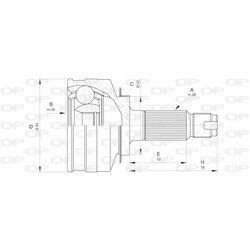 Sada kĺbov hnacieho hriadeľa OPEN PARTS CVJ5517.10