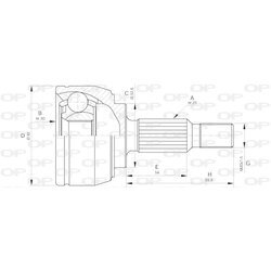 Sada kĺbov hnacieho hriadeľa OPEN PARTS CVJ5650.10