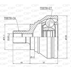 Sada kĺbov hnacieho hriadeľa OPEN PARTS CVJ5699.10