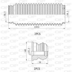 Ochranná sada tlmiča proti prachu OPEN PARTS DCK5041.04