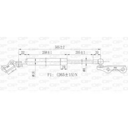 Pneumatická pružina, Batožinový/nákladný priestor OPEN PARTS GSR6026.01 - obr. 1