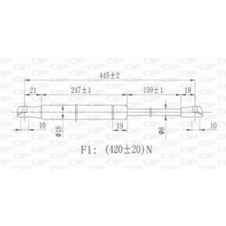 Pneumatická pružina, Batožinový/nákladný priestor OPEN PARTS GSR6071.00 - obr. 1