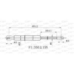 Pneumatická pružina, Batožinový/nákladný priestor OPEN PARTS GSR6452.00 - obr. 1