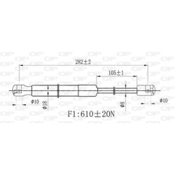 Plynová vzpera, kapota motora OPEN PARTS GSR6466.00