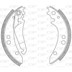 Sada brzdových čeľustí OPEN PARTS BSA2065.00