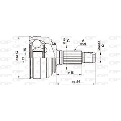 Sada kĺbov hnacieho hriadeľa OPEN PARTS CVJ5219.10