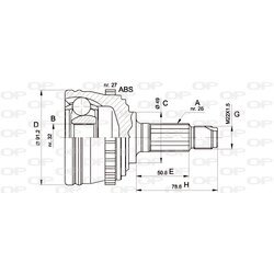 Sada kĺbov hnacieho hriadeľa OPEN PARTS CVJ5264.10