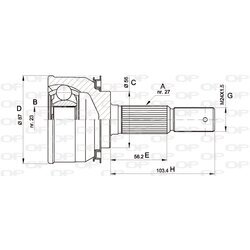 Sada kĺbov hnacieho hriadeľa OPEN PARTS CVJ5308.10