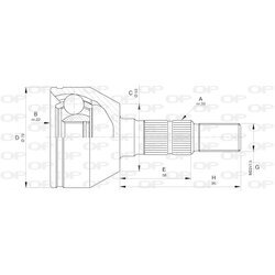 Sada kĺbov hnacieho hriadeľa OPEN PARTS CVJ5598.10