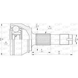 Sada kĺbov hnacieho hriadeľa OPEN PARTS CVJ5718.10