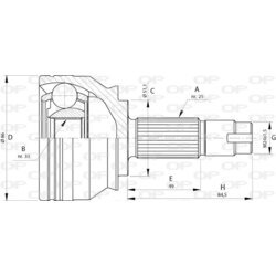 Sada kĺbov hnacieho hriadeľa OPEN PARTS CVJ5721.10