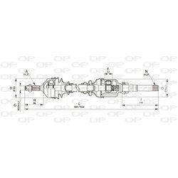 Hnací hriadeľ OPEN PARTS DRS6124.00