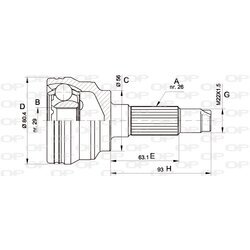 Sada kĺbov hnacieho hriadeľa OPEN PARTS CVJ5554.10