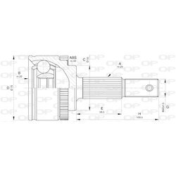 Sada kĺbov hnacieho hriadeľa OPEN PARTS CVJ5596.10