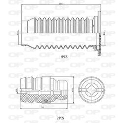 Ochranná sada tlmiča proti prachu OPEN PARTS DCK5043.04